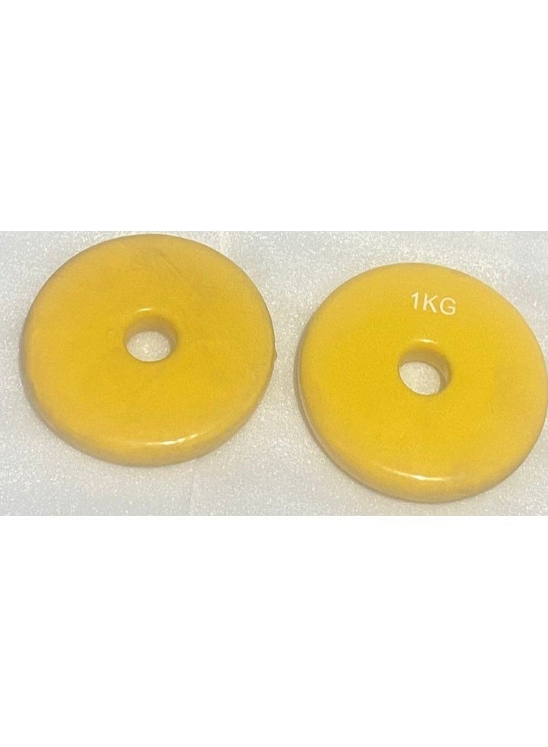 إليت طارات اوزان فينيل ألوان 1 كجم إليت(فتحة 2.6 سم/2قطعة) - Image 2